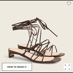 JCrew Sardinia Ankle Wrap Sandals